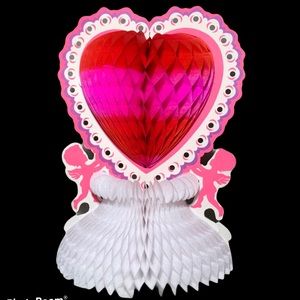 Vintage Valentine Tissue Honeycomb Centrepiece